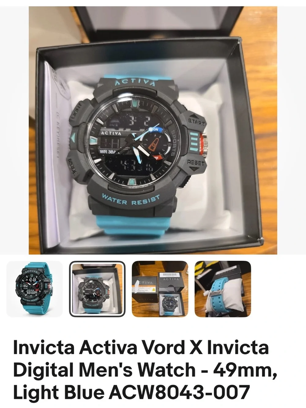 Invicta ACTIVA Digital Sports Watch - Turquoise and Black